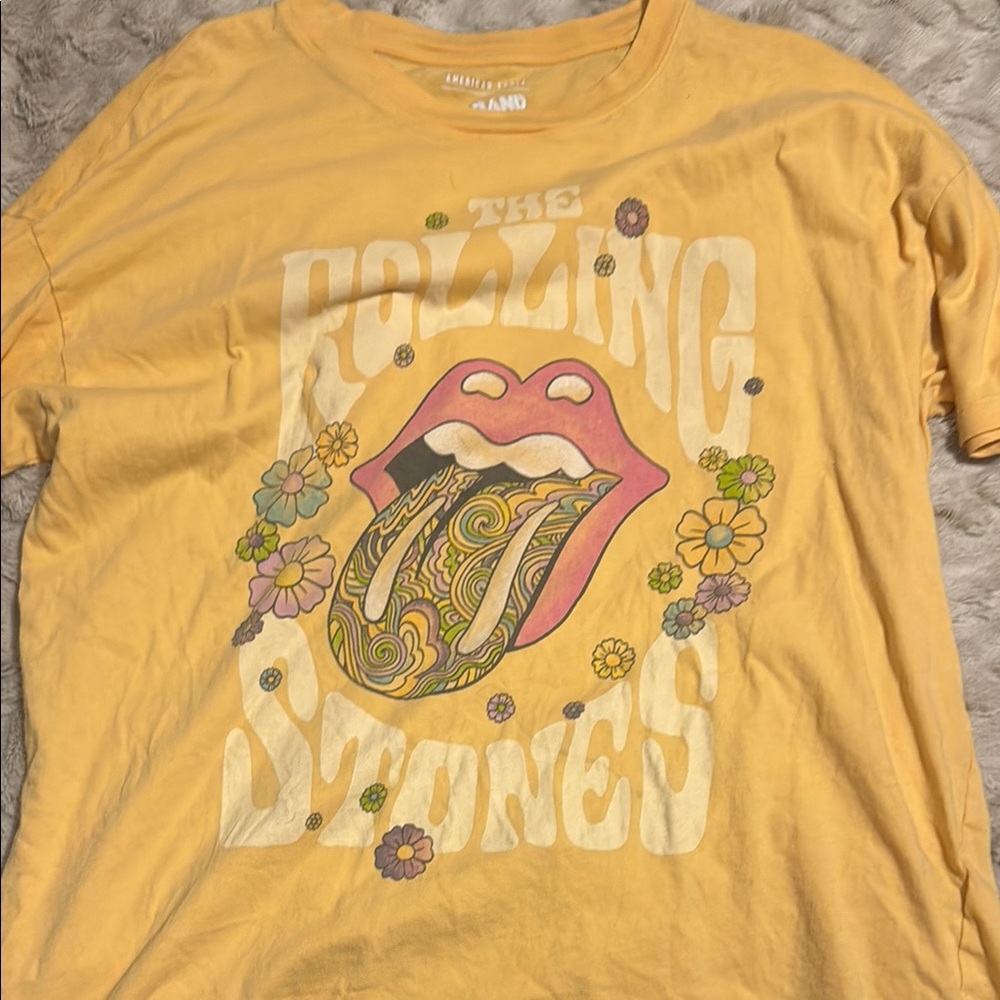 Yellow/Orange Rolling Stones Graphic T-Shirt